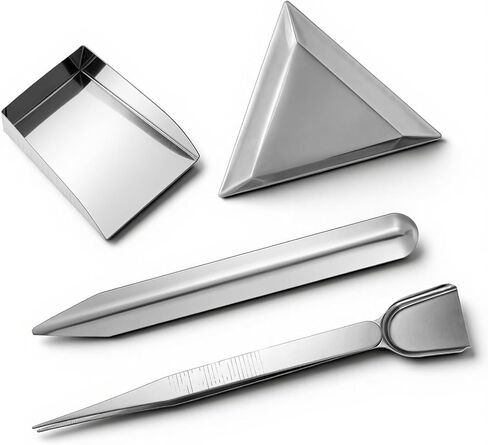 4PCS Bead Scoop, Craft Jewelry Bead Diamond Scoop Set, Stainless Steel Tweezer with Scoops and Beads Sorting Trays for Gemstones, Pearls, Rhinestones Pick up and Organizing Tools in Saudi Arabia
