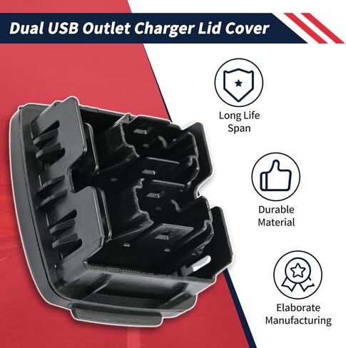 غطاء غطاء موصل شاحن منفذ USB مزدوج متوافق مع Ford F-150 2017-2020، Expedition 2018-2021، Explorer 2016-2019؛ لنكولن نافيجيتور 2018-2021 استبدال FB5Z-19A495-AB in Kuwait