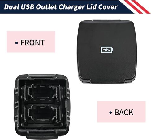 غطاء غطاء موصل شاحن منفذ USB مزدوج متوافق مع Ford F-150 2017-2020، Expedition 2018-2021، Explorer 2016-2019؛ لنكولن نافيجيتور 2018-2021 استبدال FB5Z-19A495-AB in Kuwait