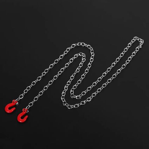 RC Parts Compatible with Axial for SCX10 90046 for Tamiya CC01 D90 D110 TF2 1/10 RC Crawler Upgrade Parts Tow Chain with Trailer Hook in Saudi Arabia