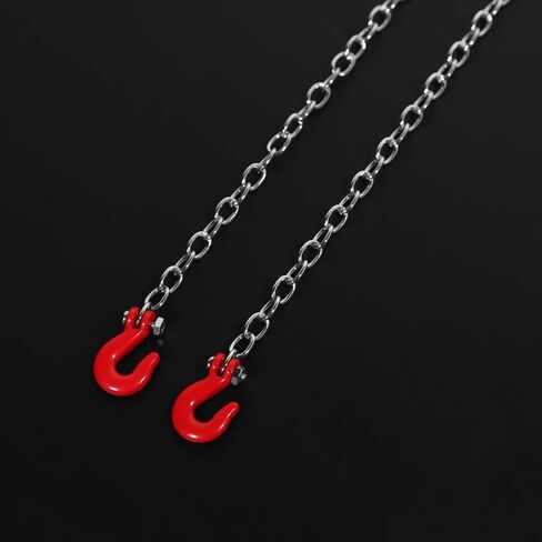 RC Parts Compatible with Axial for SCX10 90046 for Tamiya CC01 D90 D110 TF2 1/10 RC Crawler Upgrade Parts Tow Chain with Trailer Hook in Saudi Arabia