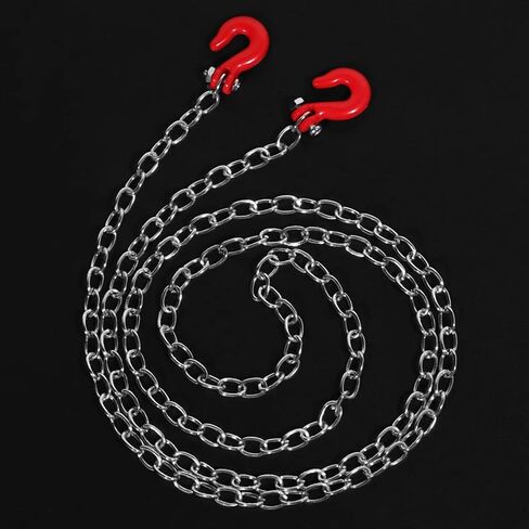 RC Parts Compatible with Axial for SCX10 90046 for Tamiya CC01 D90 D110 TF2 1/10 RC Crawler Upgrade Parts Tow Chain with Trailer Hook in Saudi Arabia