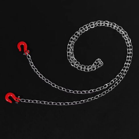 RC Parts Compatible with Axial for SCX10 90046 for Tamiya CC01 D90 D110 TF2 1/10 RC Crawler Upgrade Parts Tow Chain with Trailer Hook in Saudi Arabia