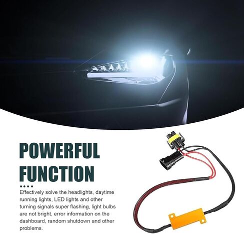 قطعتان من وحدة فك الترميز H11 Canbus، مجموعة مقاومة الوميض LED بقدرة 50 وات 6 أوم، محول خالٍ من الأخطاء لمصابيح الضباب لإشارة الانعطاف، متوافق مع مصابيح H11 (أسود) in Kuwait