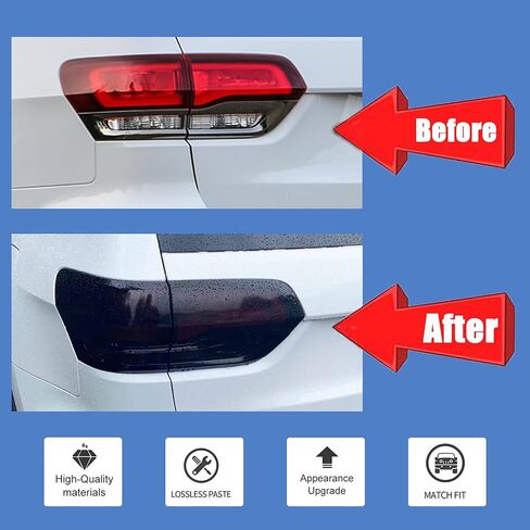 STSEV01 Taillight Cover Trim Fit for JEEP Grand Cherokee 2014-2021 Accessories Altitude/Laredo/Limited/Overland/SRT/Summit/Trailhawk,Tail Light Rear Lamp Protective Guards Exterior Decoration in Saudi Arabia