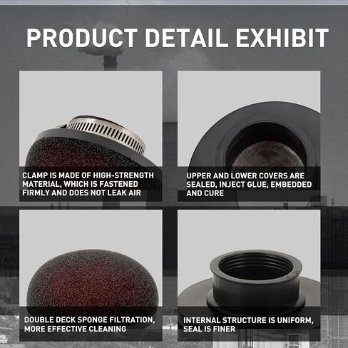 WOOSTAR 38mm Foam Air Filter Cleaner for 50cc 70cc 90cc 110cc 125cc 150cc Dirt Pit Bike ATV 4 Wheeler Quad in Kuwait
