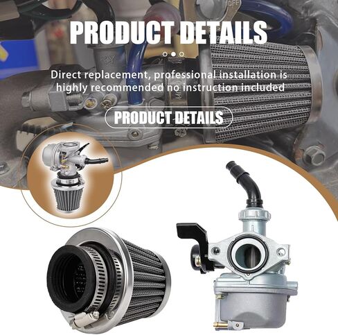 PZ19 كاربوريتر كارب مع فلتر هواء 35 مم وفلتر الوقود 50cc 70cc 80cc 90cc 110cc 125cc بديل للدراجة الترابية ATV in Kuwait