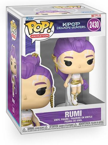 مقتنيات ملحمية Pop Anime: K Pop Demon Hunters - Rumi مع علامات (ما يبدو عليه) شخصية من الفينيل مع واقي صندوق متوافق مع Funko in Kuwait