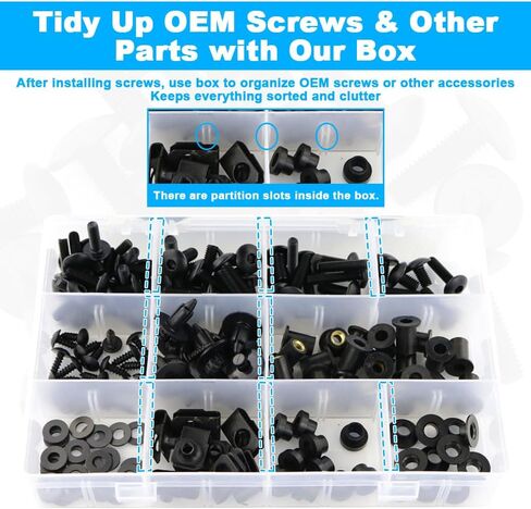 Xitomer Fairing Bolt Kits Compatible with Honda CBR600RR F5 2007 2008 2009 2010 2011 2012, Full set For FrontMidRear Fairings, Seat and Tank Covers, Belly Pan, Headlight Covers, Fenders in Kuwait