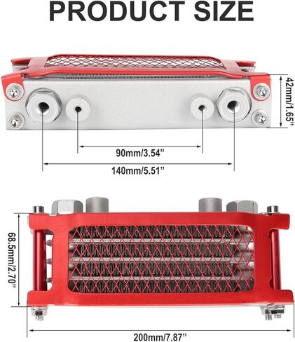 Oil Cooler Cooling Radiator Engine Kit for CRF XR KLX 50cc 70cc 90cc 110cc 125cc 140cc Apollo Coolster Kayo SSR Taotao Motorcycle Dirt Pit Bike Red in Kuwait
