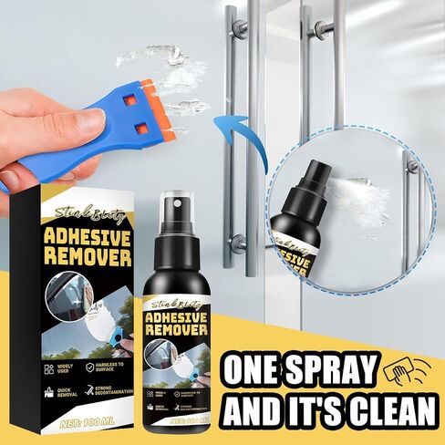 Adhesive Remover Spray, Adhesive Remover, 100ml Glue Remover with Scraper Tool and Cloth, Car Sticker Remover Quick Removal Solution, Adhesive Remover for Cars in Saudi Arabia