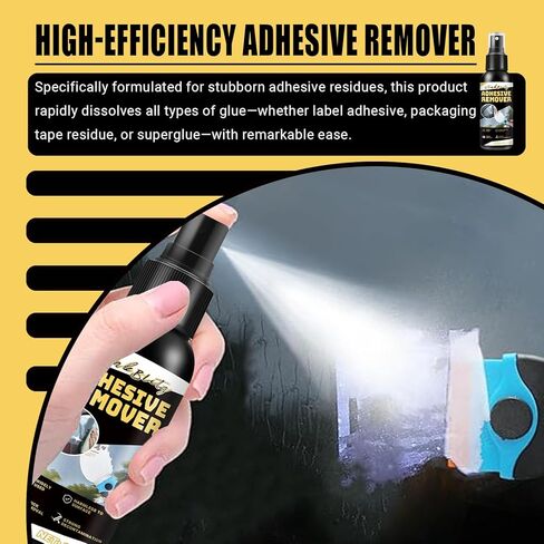 Adhesive Remover Spray, Adhesive Remover, 100ml Glue Remover with Scraper Tool and Cloth, Car Sticker Remover Quick Removal Solution, Adhesive Remover for Cars in Saudi Arabia