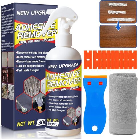 Adhesive Remover Spray – Sticker Remover with Scraper & Towel, Adhesive Remover for Cars, Labels, Tape, Glue – Adhesive Remover & Car Decal Remover (1) in Saudi Arabia