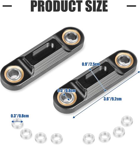 2pcs Sway Bar End Links for Spyder, Forearm Link 8cm Heim Joint Set Cylindrical Linkage Billet Aluminum Swaybar Links Fit for Can-Am Spyder F3 RT ST RS 2013-2025 Models Accessories,Black in Saudi Arabia