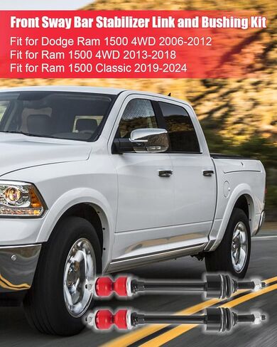 4 قطعة وصلة تثبيت قضيب أمامي ومجموعة جلبة مناسبة لـ Ram 1500 4WD 2006-2018 Ram Classic 4WD 2019-2024 استبدال K80894 K7353 in Kuwait