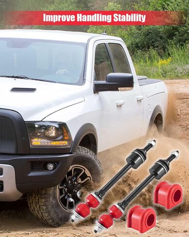 4 قطعة وصلة تثبيت قضيب أمامي ومجموعة جلبة مناسبة لـ Ram 1500 4WD 2006-2018 Ram Classic 4WD 2019-2024 استبدال K80894 K7353 in Kuwait