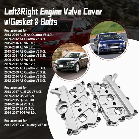 Engine Valve Cover Left & Right Fit for Audi A4 A5 A6 A7 A8 Quattro Q5 Q7 S4 S5 SQ5 Fit for VW Touareg Replace 06E103471N 06E103472N 06E103471P in Saudi Arabia