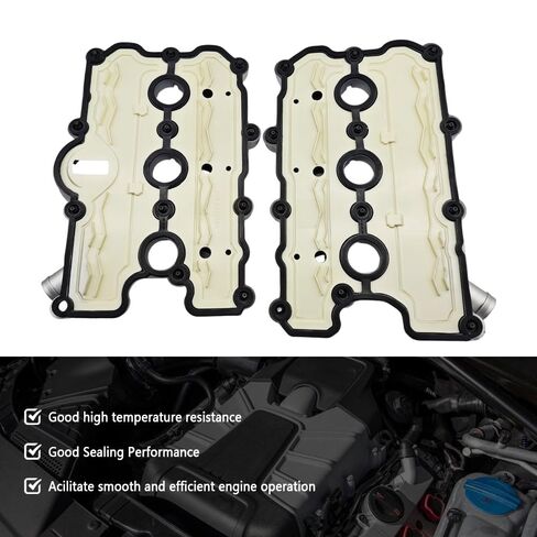 Engine Valve Cover Left & Right Fit for Audi A4 A5 A6 A7 A8 Quattro Q5 Q7 S4 S5 SQ5 Fit for VW Touareg Replace 06E103471N 06E103472N 06E103471P in Saudi Arabia