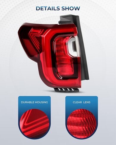 مصابيح خلفية LED متوافقة مع GMC Acadia SL SLE SLT Denali 2020 2021 2022 2023 مصابيح خلفية من الكروم جانب السائق الأيسر، OEM: GM2800316 84817347 in Kuwait