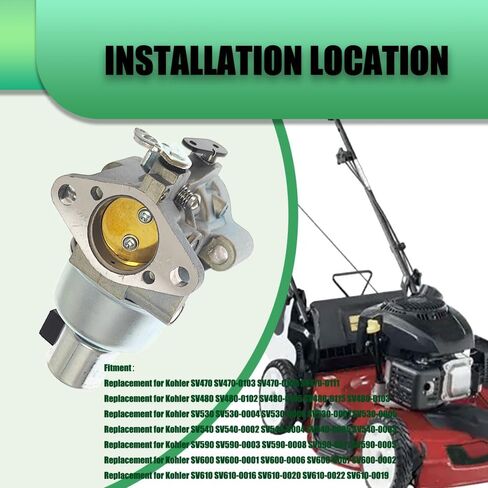 20 853 33-S Carburetor with Air Filter Replacement for Kohler Courage SV610 SV470 SV471 SV480 SV620 SV530 SV540 SV541 SV590 SV591 SV600 Carb 15 16 17 18 19 20 HP in Kuwait