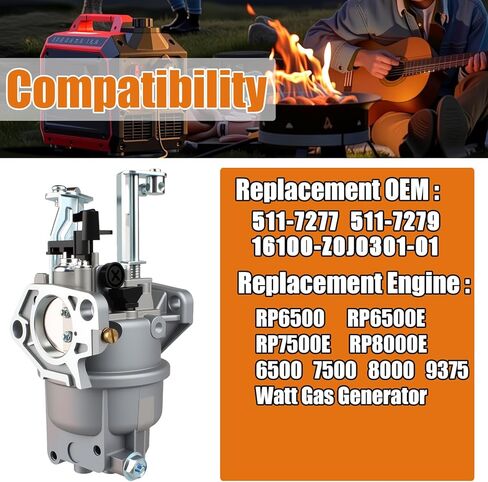 511-7277 Carburetor for CAT Caterpillar RP6500 RP6500E Gas Generator – Compatible with HUAYI P27-2DC in Saudi Arabia