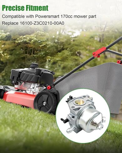 كاربوريتر كارب متوافق مع جزازة العشب Powersmart 170cc استبدال 16100-Z3C0210-00A0 in Kuwait