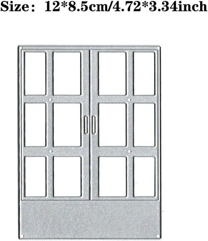 Window Frame Metal Die Cuts, Metal Cutting Dies for DIY Embossing Card Making, Albums, Scrapbooking, Book Tags Decor Paper Cutting Dies, Art Deco Style, Carbon Steel, 4.72"x3.35" in Saudi Arabia