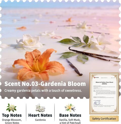 Car Air Freshener Refill, Waterless Essential Oil, Only for SSCILIFE Smart Car Air Freshener, Scent_No.03 Gardenia Bloom in Saudi Arabia