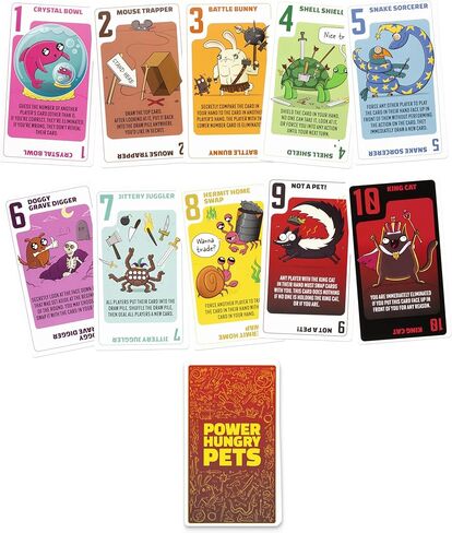 Power Hungry Pets in Collectible Tin by Exploding Kittens - 2-6 Players - Ages 7+ - 15 Minutes to Play - Strategic and Simple Card Game - Party Game, Family Game Night, Kid and Adult Card Game in Saudi Arabia