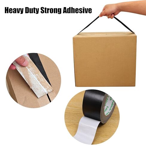 Black Duct Tape Heavy Duty, 9 Mil Thickness, 2 Inch x 30 Yards, Waterproof Strong Adhesive with No Residue, Flexible, Tear by Hand for Indoor Outdoor Repairs, DIY, Industrial & Professional Use in Saudi Arabia