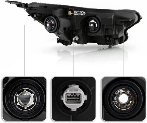 ACANII - لـ [طراز الهالوجين] 2017-2021 Honda CR-V LX|EX|EXL LED DRL ومصابيح أمامية لجهاز عرض الإشارة يسار + يمين in Kuwait