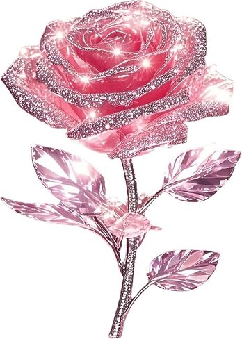 Crystal Rose Car Stickers – 5.5-Inch Waterproof Removable Vinyl Decals, Durable Decorative Stickers for Cars, SUVs, Motorcycles, Bicycles, Laptops, Suitcases, Refrigerators, Walls, Doors, 2 Pack in Saudi Arabia