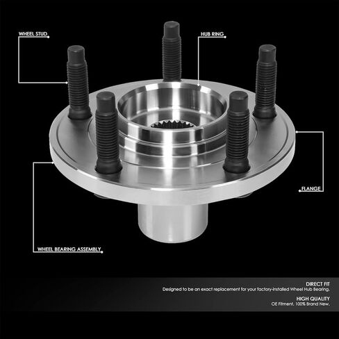 Auto Dynasty - Factory Style Front Wheel Bearing Hub Compatible with Ford Escape Mariner Mazda Tribute 2001-2012, Driver or Passenger Side, Bare Steel in Kuwait