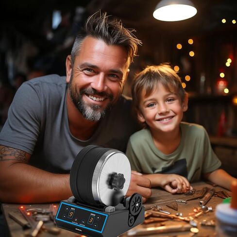3.6LB Professional Rock Tumbler Kit, 3 Speed Settings & Digital 9-Day Timer, Rough Gemstones, 4 Polishing Grits in Saudi Arabia