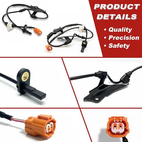 ABS Wheel Speed Sensor 2Pcs: Front Left & Right Compatible with Honda 2003-2007 Accord V6 3.0L L4 2.4L in Kuwait