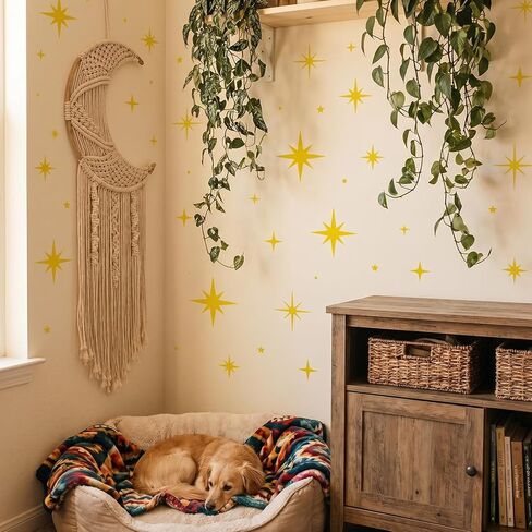 6 Pcs Large Star Stencil for Painting, Reusable Paint Stencils Small Twinkle Wall Drawing Stencils for Wood DIY Craft Canvas Fabric Home Decoration in Saudi Arabia