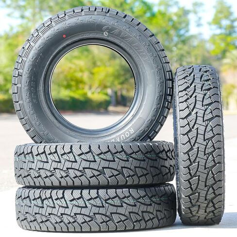 Set of 4 (FOUR) Roundrule Cavalry Sport A/W1 A/T All-Terrain Off-Road Light Truck Radial Tires-27X8.5R14LT 27X8.5X14 27X8.5-14 95Q Load Range C LRC 6-Ply BSW Black Side Wall in Saudi Arabia