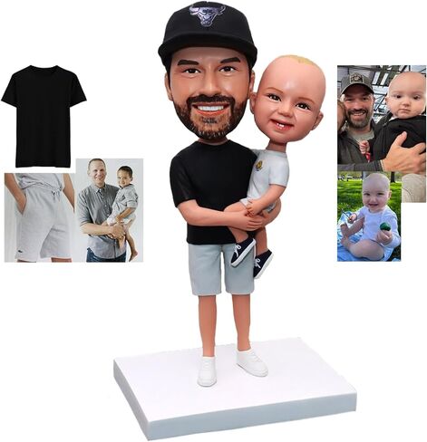 Custom Bobble-Heads Figurine Customized Doll, A Couple Holding Hands Custom Bobble Head, Bobble Head Figures Handmade Personalized Sculpture Gift for Couple in Saudi Arabia