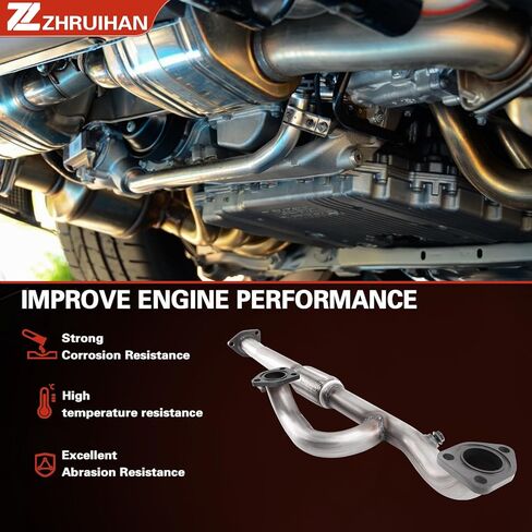 409 Stainless Steel Exhaust Stainless Y Flex Pipe Compatible with 2009 2010 2011 2012 2013 2014 Pilot 3.5L V6，Repklace OE : 73011, 38016, 2100-424935 EPA in Saudi Arabia