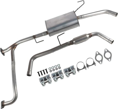 Exhaust Resonator Muffler Tail Pipe Exhaust Kit Compatible with Nissan Frontier 4.0L 2005-2019 Stainless Steel | Northeastern Exhaust | Free Gaskets and Clamps Included | Direct-Fit in Kuwait