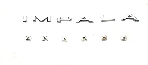 1964 64 Impala Quarter Panel Emblems Car Badge Letters Licensed Replacement for Impala (Chrome) in Kuwait