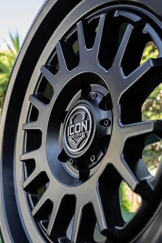 ICON Alloys Anza, Satin Black, 17 x 8.5/6 x 5.5, 25mm Offset, 5.75" BS in Saudi Arabia