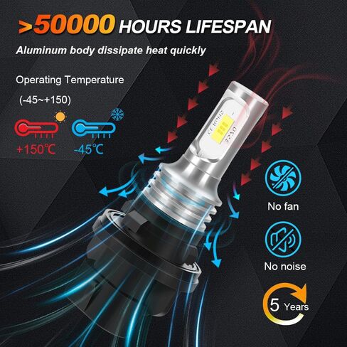 LED Headlight Bulbs for Honda TRX250 Recon ATV 2005-2021 | 6000K White Super Bright Hi/Lo Beam | Replaces 34901-HP5-601 34901-HN5-M40 | 3-Pin Plug and Play | 2-Pack in Saudi Arabia