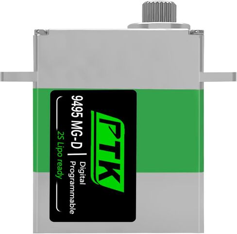 PTK 9495 MG-D Coreless Digital All Metal Servo High Torque High Speed 13 kg Micro Servo RC Upgrade Parts for SCX24 TRX4M TRX4MT 1/18 1/24 Crawler Cars Robots Helicopter Fixed Wing (180°) in Kuwait