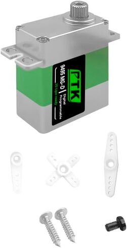 PTK 9495 MG-D Coreless Digital All Metal Servo High Torque High Speed 13 kg Micro Servo RC Upgrade Parts for SCX24 TRX4M TRX4MT 1/18 1/24 Crawler Cars Robots Helicopter Fixed Wing (180°) in Kuwait