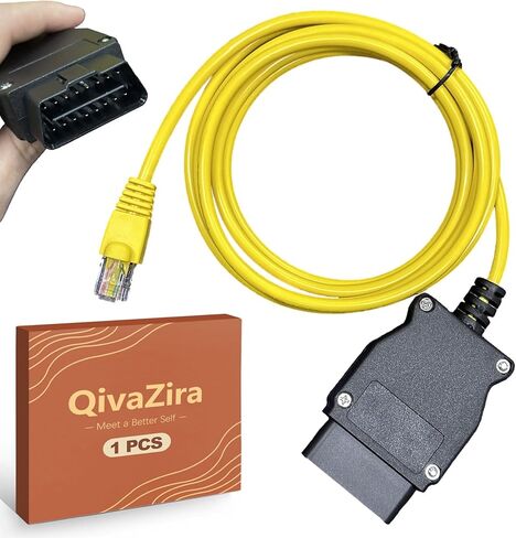 كابل enet obd2 لواجهة سلسلة f وg إيثرنت إلى محول obdii موصل 6.6ft rj45 لأدوات تشخيص ترميز وحدة التحكم الإلكترونية يدعم E sys ista bootmod3 mhd bimmercode in Saudi Arabia