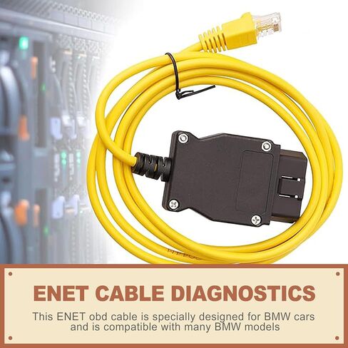 كابل enet obd2 لواجهة سلسلة f وg إيثرنت إلى محول obdii موصل 6.6ft rj45 لأدوات تشخيص ترميز وحدة التحكم الإلكترونية يدعم E sys ista bootmod3 mhd bimmercode in Saudi Arabia