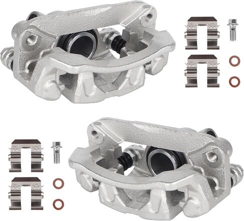 KUSATEC 19B3425 19B3424 Rear Disc Brake Caliper Assembly with Bracket fit for Subaru Forester 2009-2013,Impreza 2008-2014,WRX 2015-2021; Both Left and Right Side in Kuwait