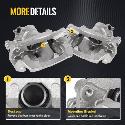 KUSATEC 19B3425 19B3424 Rear Disc Brake Caliper Assembly with Bracket fit for Subaru Forester 2009-2013,Impreza 2008-2014,WRX 2015-2021; Both Left and Right Side in Kuwait