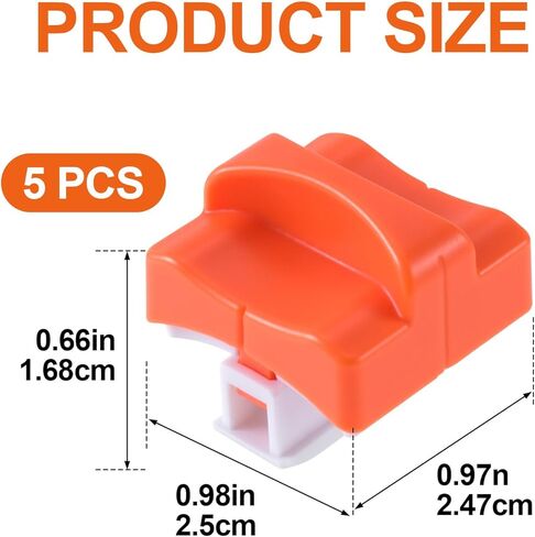 PAGOW 5pcs Paper Cutter Replacement Blades, Orange Hidden Design Paper Trimmer Blades Refill, Spring-Loaded Safeguard Paper Cutter Slider Accessories for A4 A5 Craft in Kuwait
